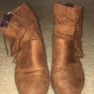 Brown Boots with Fringe
